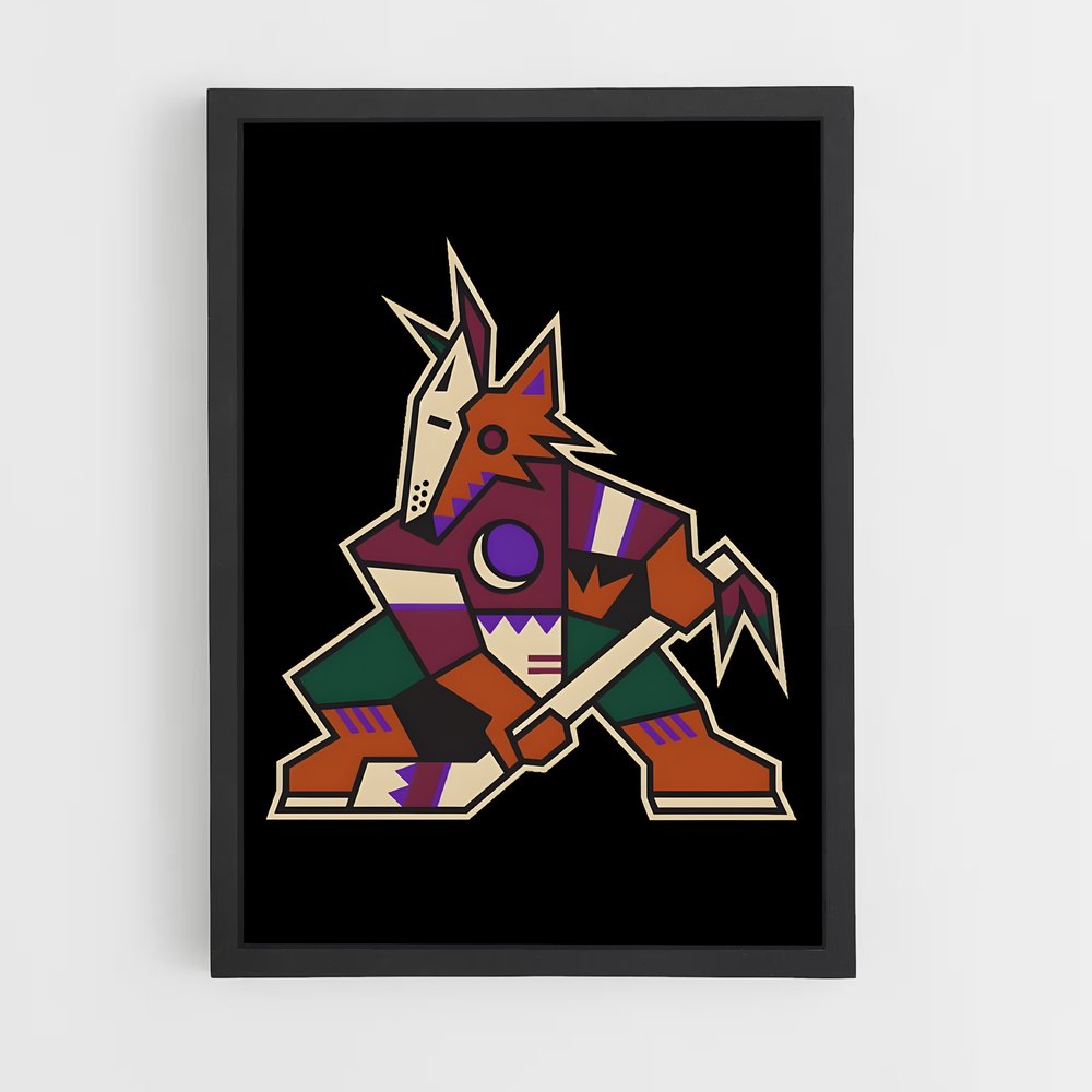 Poster Cheval Géométrique – affiche Hockey sur glace (vue 2)